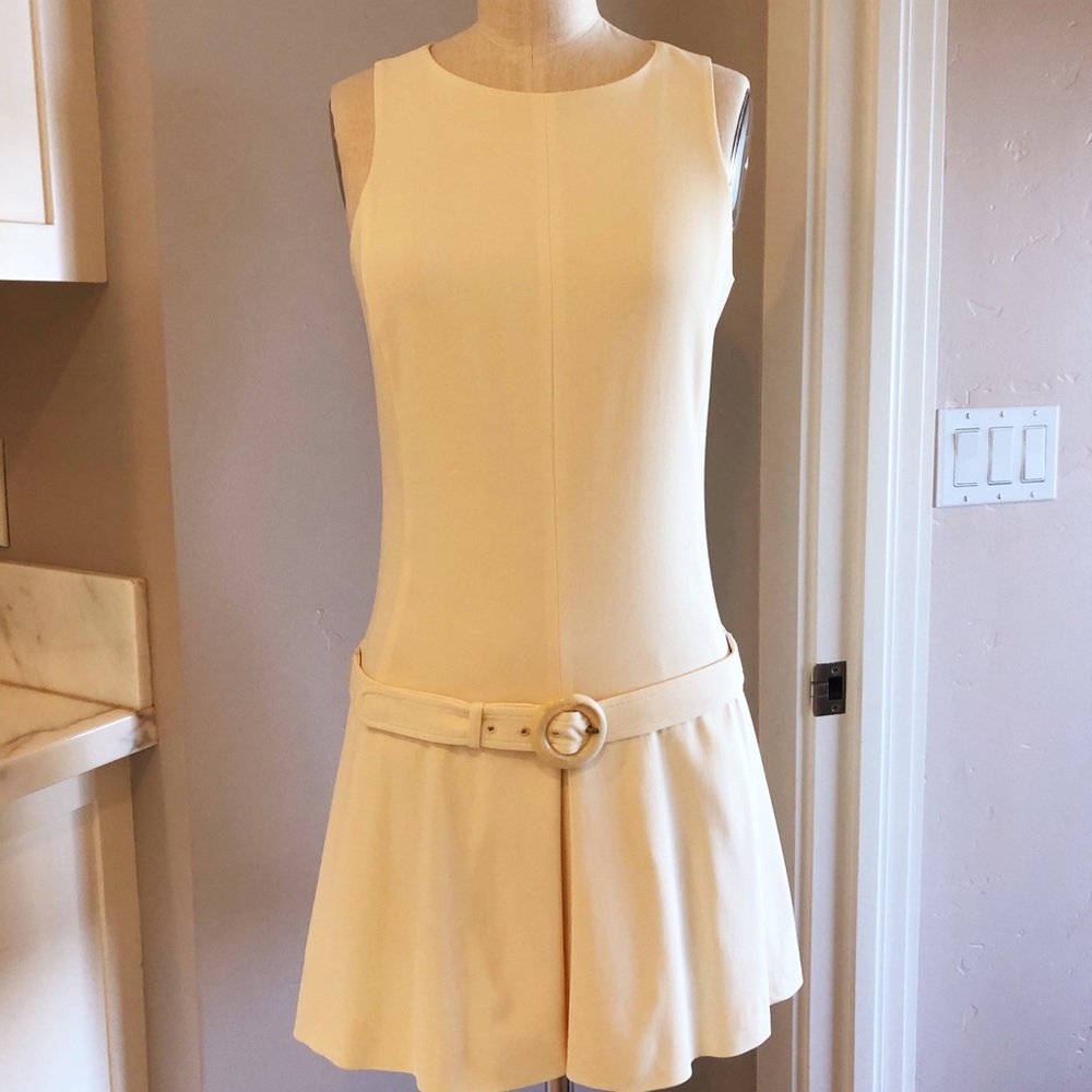 ☆ Prada Sleeveless Open-Back Belted Waist Dress ☆
